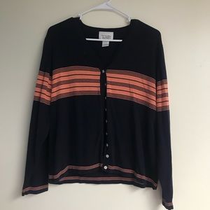 Christopher&Banks Navy and Pink Cardigan